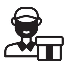 Courier glyph icon