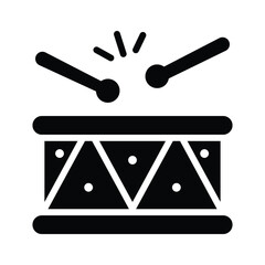 Download our handy glyph style icon of carnival drum