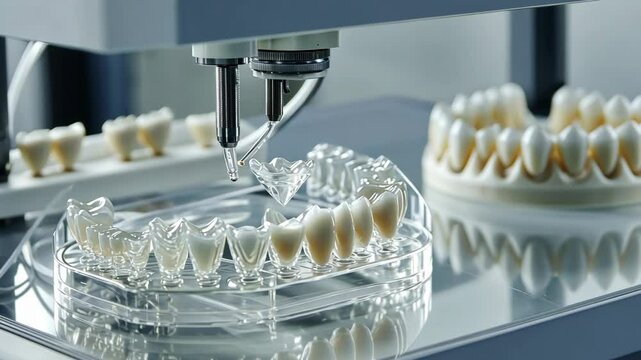  3D printings ability to create custom dental prosthetics, dental engineering dentist highlighting significant innovation in modern oral healthcare medicine practices invisible caps braces