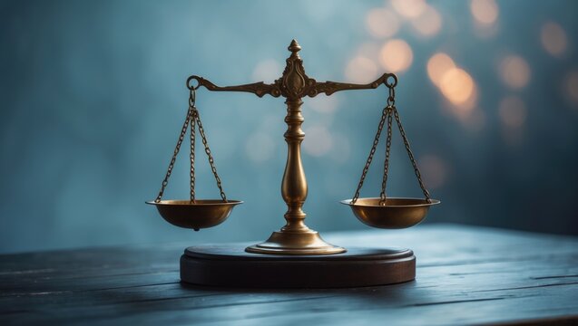 Law scale justice emblem. Law attorney court lawyer scale weight judge justice theme.