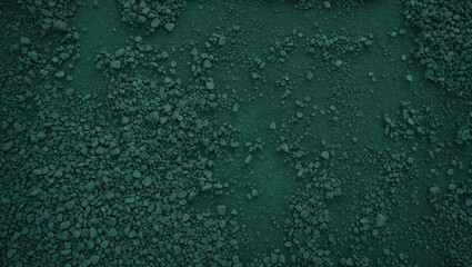 Texture of green rubber flooring in playground resembling compact tiny gravel with park background wallpaper.