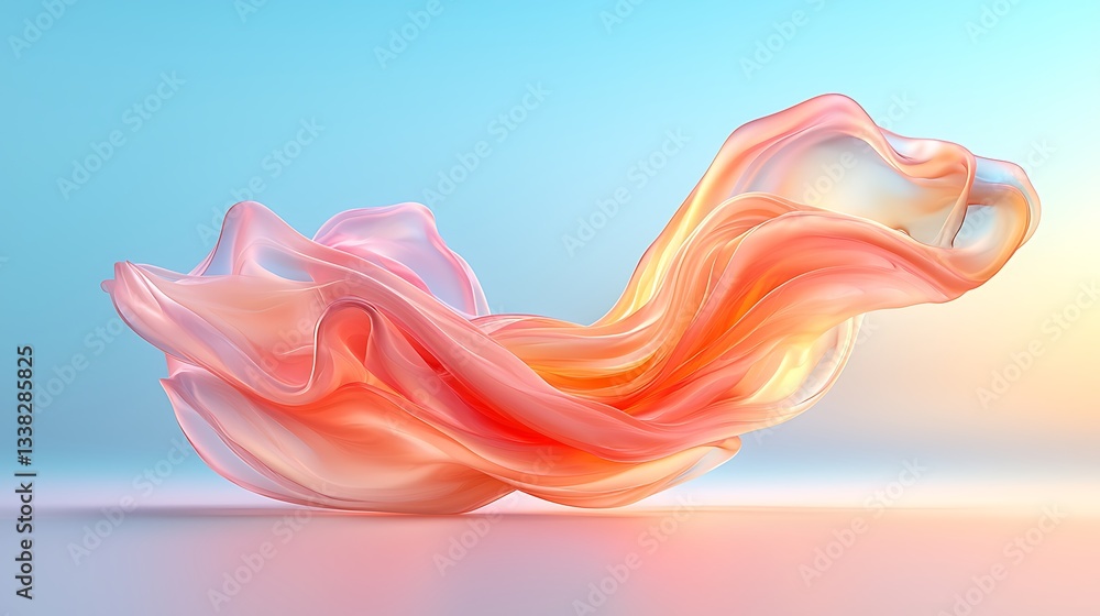 Aufkleber abstract fabric flow soft textures colorful background digital art environment fluid viewpoint