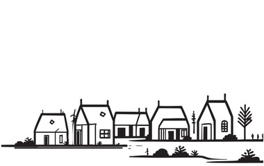 House doodle vector illustration isolated on white background