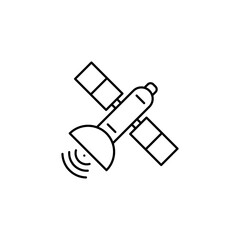 Communication Satellite icon, internet, radio Symbol, Editable Stroke