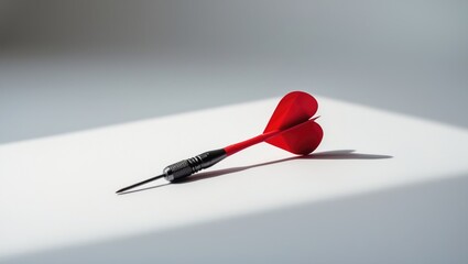 Red darts on a white background, representing the goal setting concept for success.