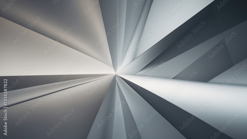Poster refraction and reflection of light on a gradient backdrop.