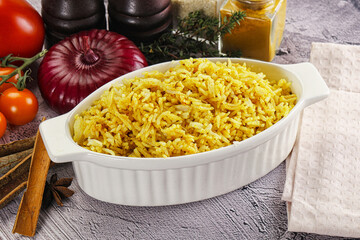 Indian cuisine lemon basmati rice