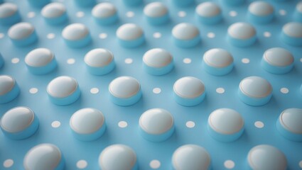 retro blue polka dot design