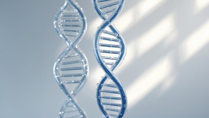 Futuristic background featuring DNA, a biotechnology helix gene.
