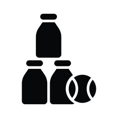 Here is a catchy glyph style icon of hit bottles