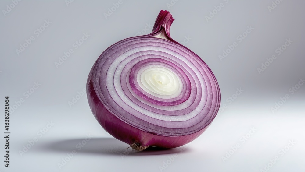 Poster Red onion separated on a white background, clipping path included, with full depth of field.