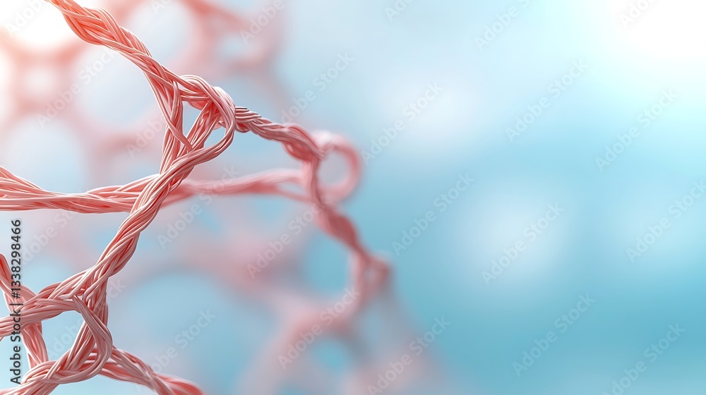 Poster abstract texture of interwoven fibers a close-up view for scientific conceptual analysis