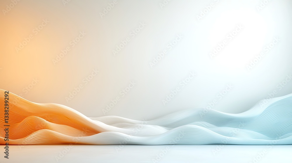 Poster abstract waves of colorful textures digital environment smooth background design