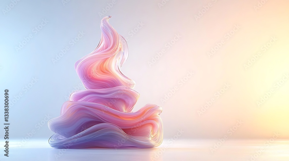 Poster abstract swirl of colorful texture art in minimalist background creative digital environment