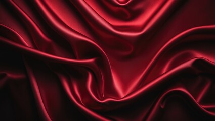 Obraz premium Red satin or silk fabric as a backdrop.