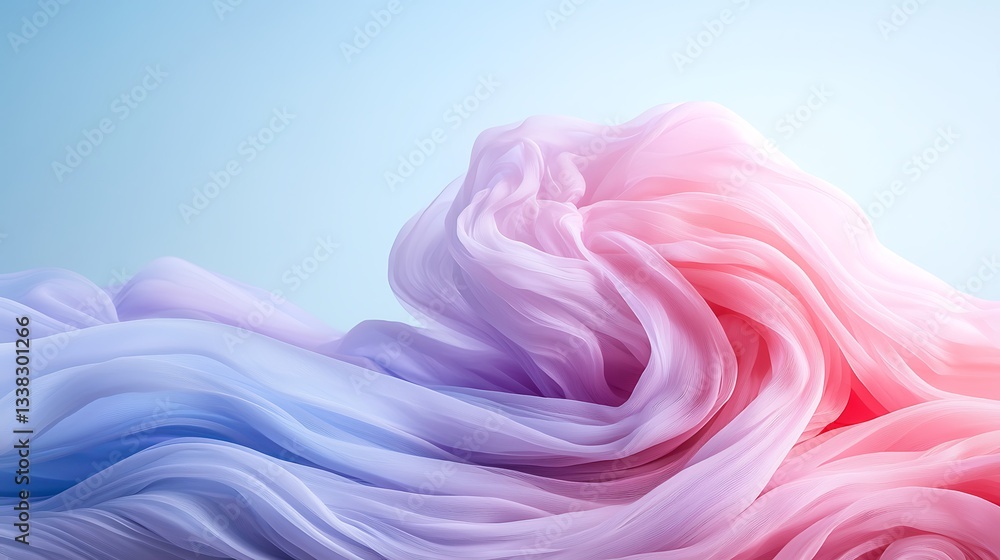 Poster abstract textures of colorful silk flowing in motion studio background visual art