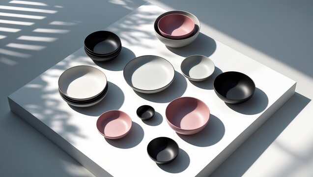 Elegant minimalistic design kitchenware products showcased beautifully.