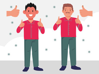 Thumbs Up Concept Illustration Stylish and Beautiful