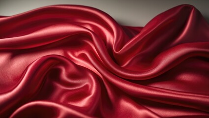 Obraz premium silk fabric background in red color