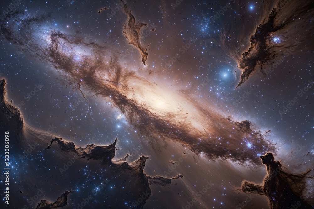 Poster exploring the andromeda nebula insights into the vastness of the deep galaxy