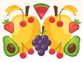 Fruits Concept Illustration Stylish and Beautiful
