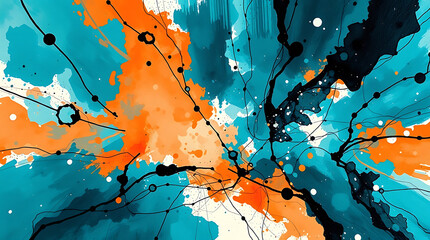 grunge background with paint splashes