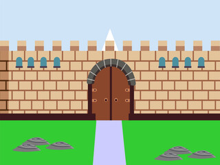 Castle Gate Concept Illustration Stylish and Beautiful