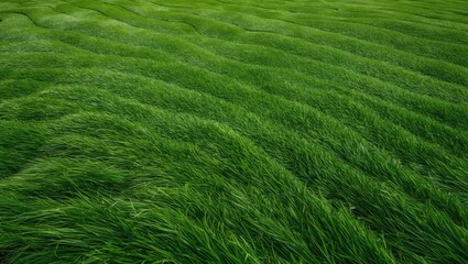 Lush green grass landscaping improves outdoor areas, fostering a peaceful atmosphere that invites tranquility and rejuvenation.
