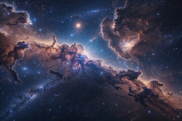 Fototapeta premium Stunning Celestial Art of the Universe and Nebulae in a Night Sky