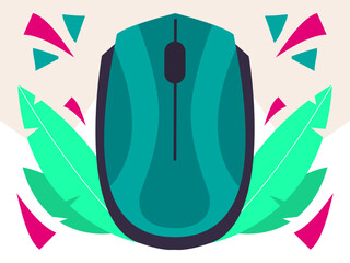 Gaming Mouse Concept Illustration Stylish and Beautiful