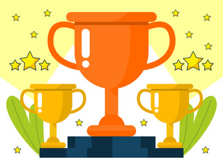 Reward Concept Illustration Stylish and Beautiful