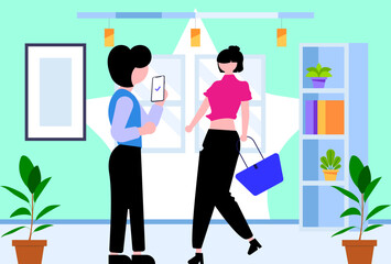 Client Female Concept Illustration Stylish and Beautiful