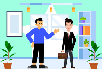 Client Male Concept Illustration Stylish and Beautiful