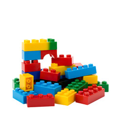 Fototapeta premium Colorful Blocks on Transparent background