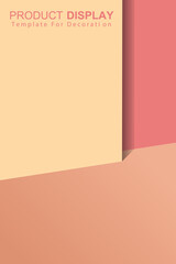 Fototapeta premium Presentation template product display red background for decoration