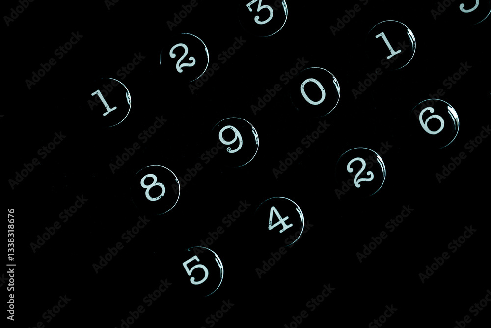 Poster background of numbers. from zero to nine. numbers texture. finance data concept. mathematic. seamles