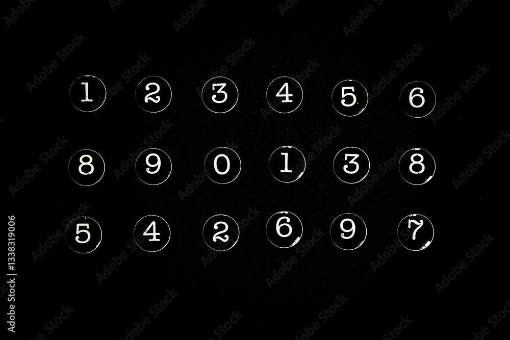 Poster background of numbers. from zero to nine. numbers texture. finance data concept. mathematic. seamles