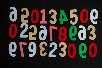 Background of numbers. from zero to nine. Numbers texture. Finance data concept. Mathematic....