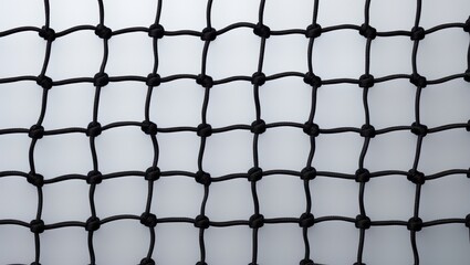 Fototapeta premium black soccer net pattern isolated on white