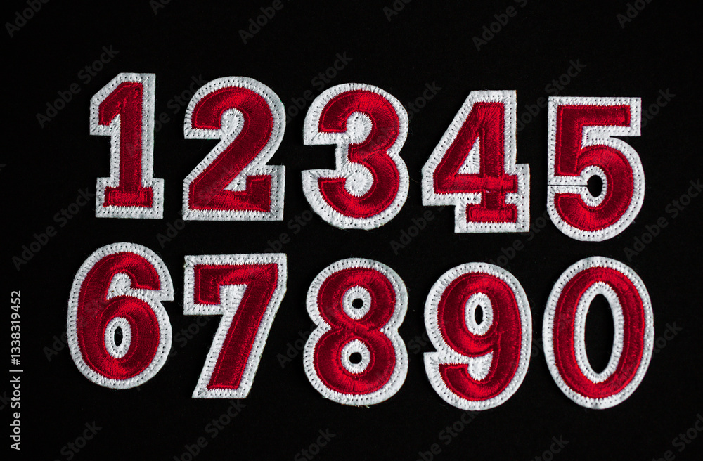 Poster background of numbers. from zero to nine. numbers texture. finance data concept. mathematic. seamles