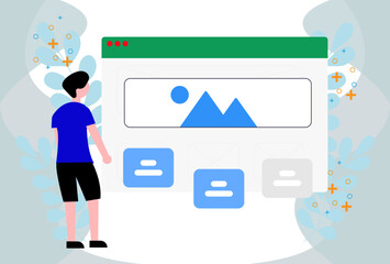 Landing Page Concept Illustration Stylish and Beautiful