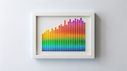 Obraz premium Luxury Minimalist Equalizer Top-Down Architectural Flat Lay Photo - White Background