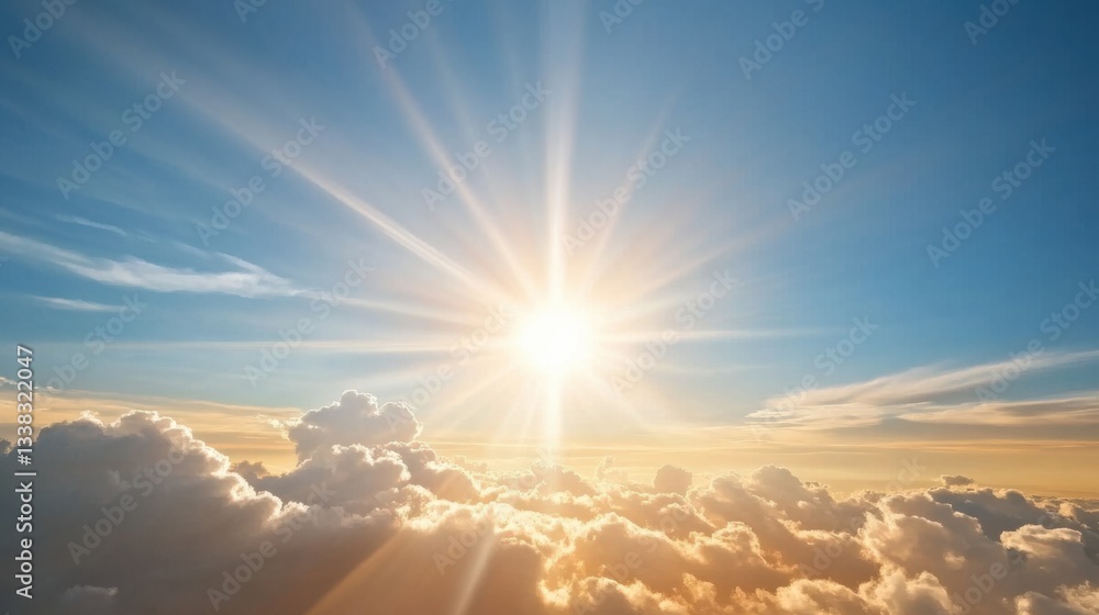 Poster abstract visualization showing radiating light and distributed energy in a dynamic layout.