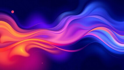Abstract Colorful Wave Art, Vibrant Digital Background