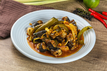 Roasted eel with lemongrass and sauce