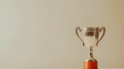 Silver trophy on a stand