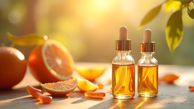 Radiant Skin Elixir Vitamin C Citrus Ampoules in Soft Glow