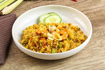 Asian Fried rice with seafood