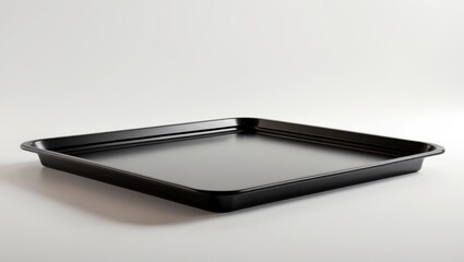 Plastic tray seen from above, isolated on a white background with a clipping path.
