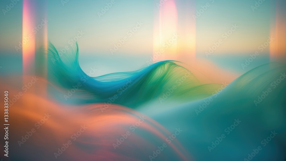 Poster prism-like abstract background featuring reflection or refraction.